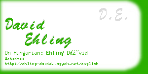 david ehling business card